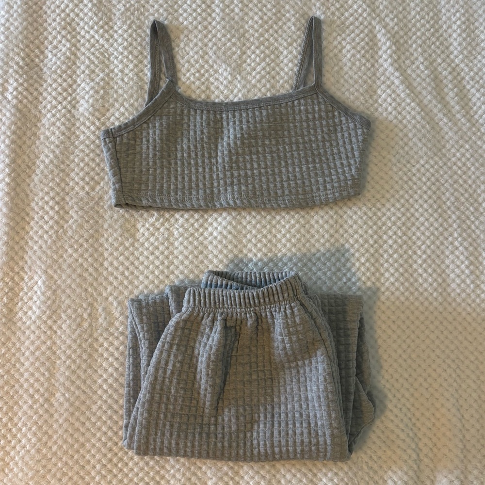 SHEIN Gray Textured Women's Lounge Set